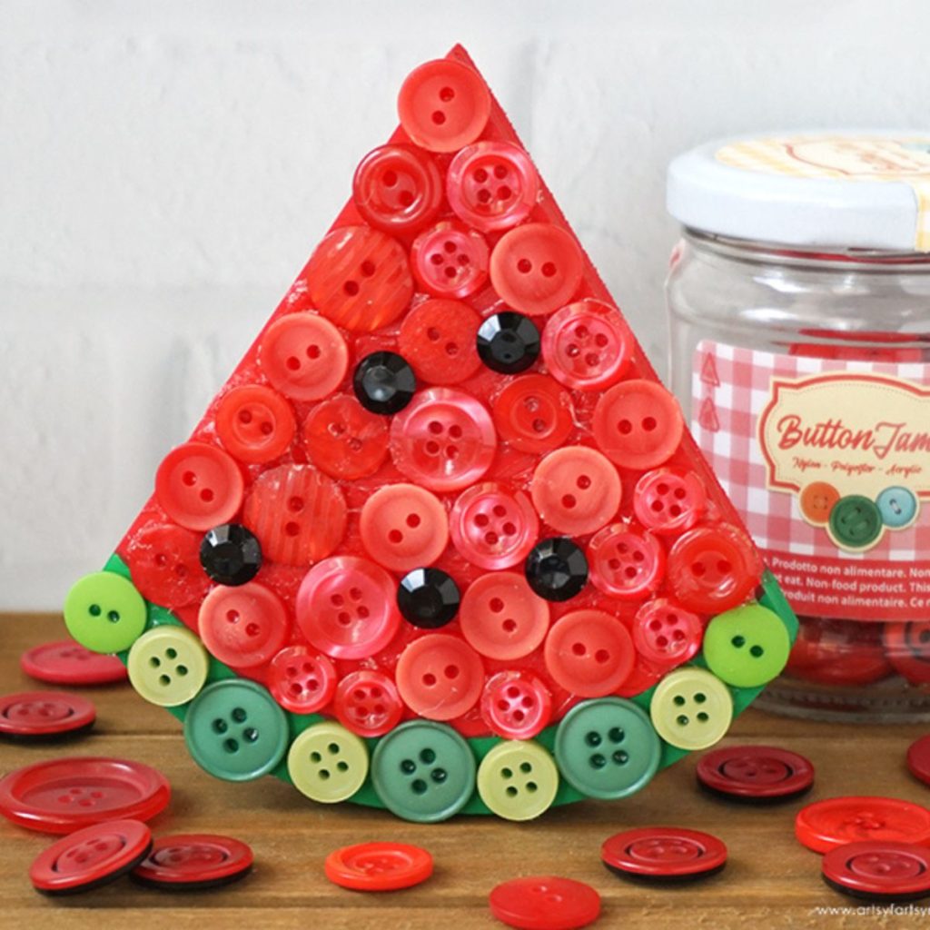 Watermelon button art