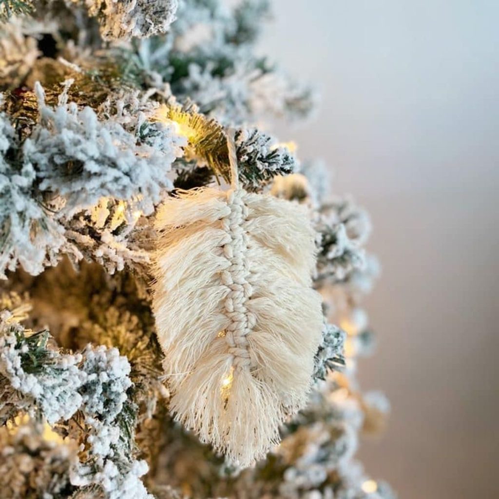 Macrame Feather Ornament
