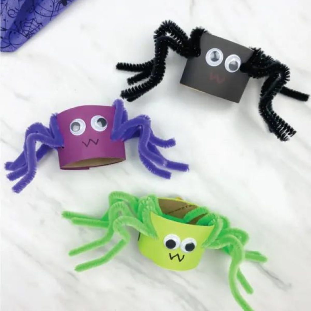 Toilet Paper Roll Pipe Cleaner Spiders