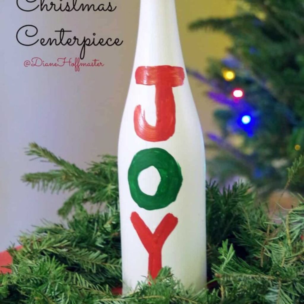 white bottle with Joy words