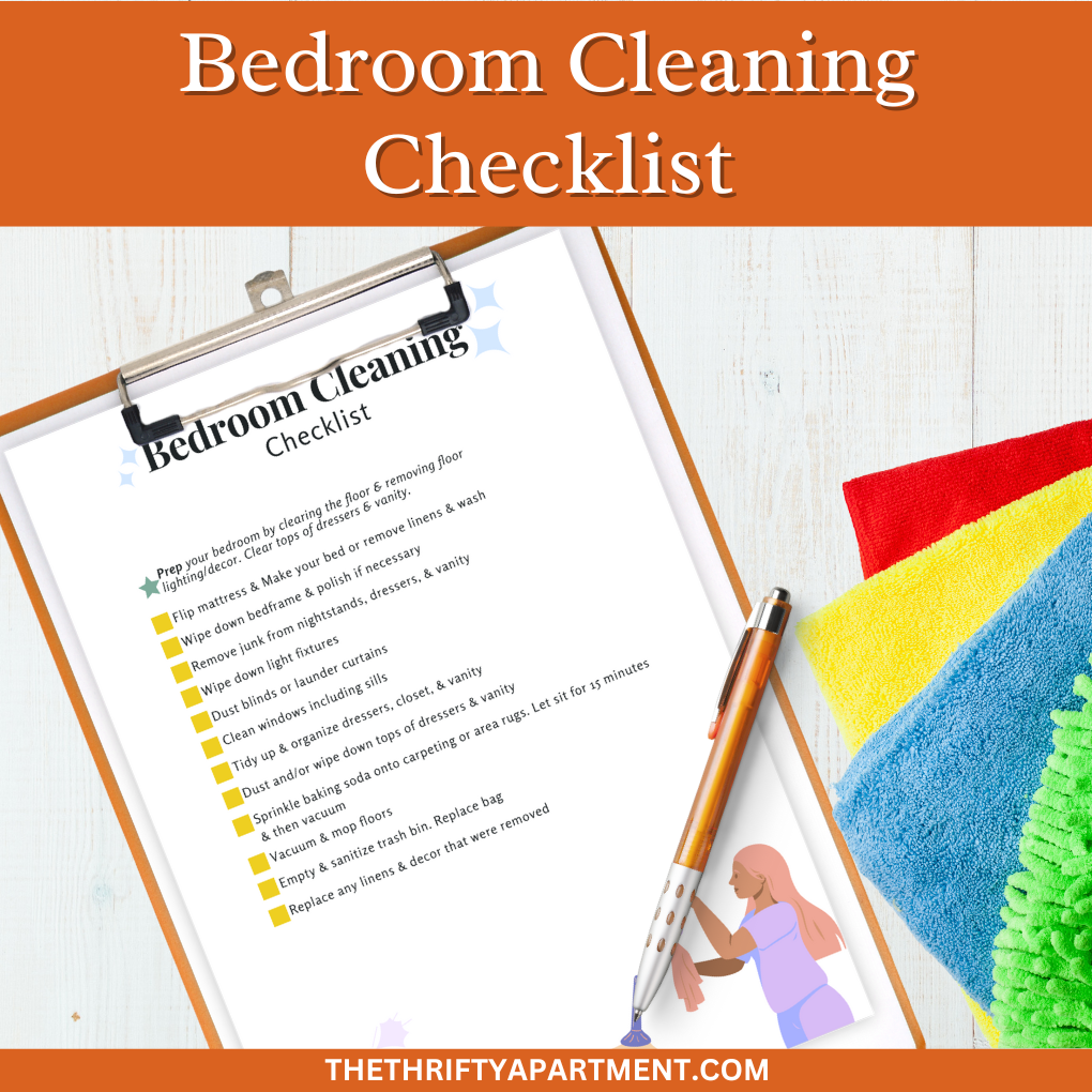 Bedroom Cleaning Checklist