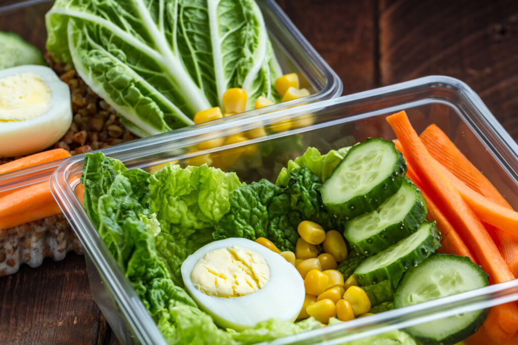 food in plastic container