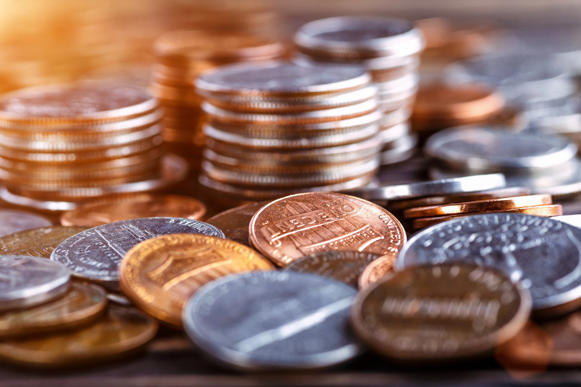 nickels pennies dimes coins