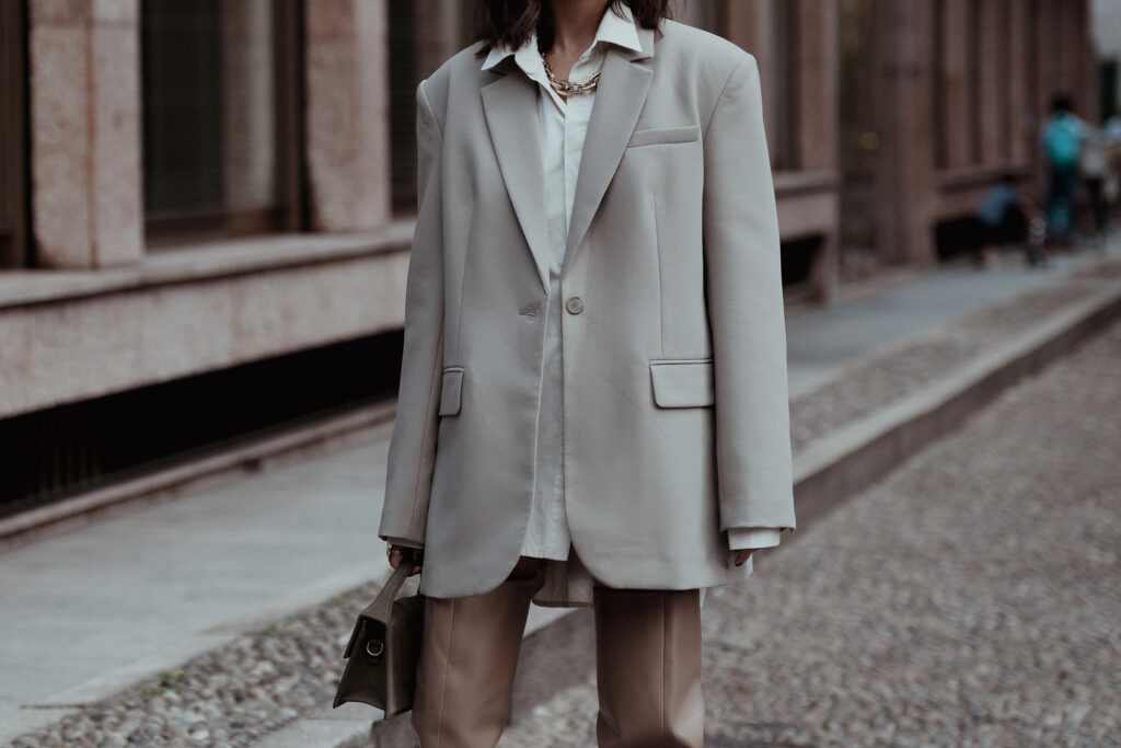 jacket with shoulder pads