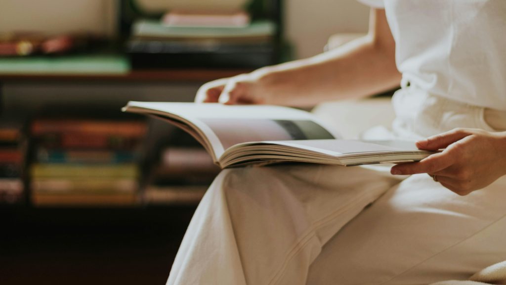 Lady reading book