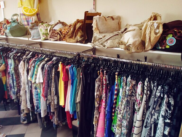 clothing on rack