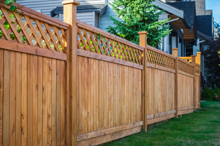 fence outdoor backyard