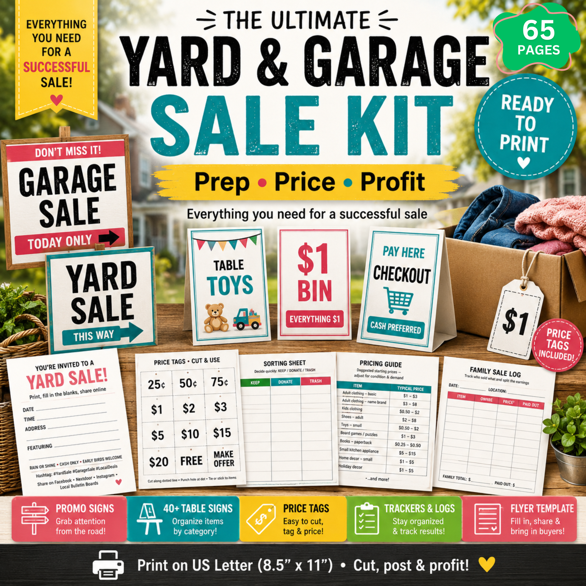 Garage Sale Kit Bundle Printable