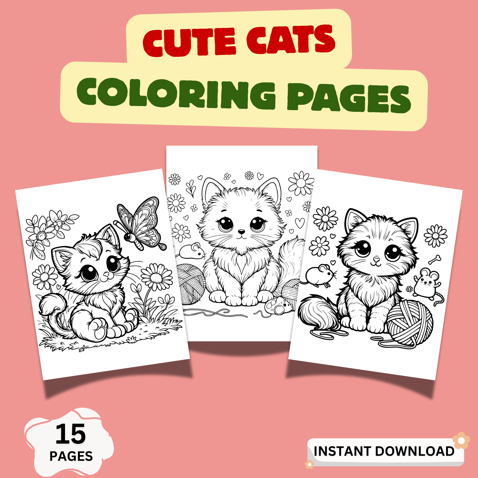 Step by step guide showing purchase download print and use process for coloring pages