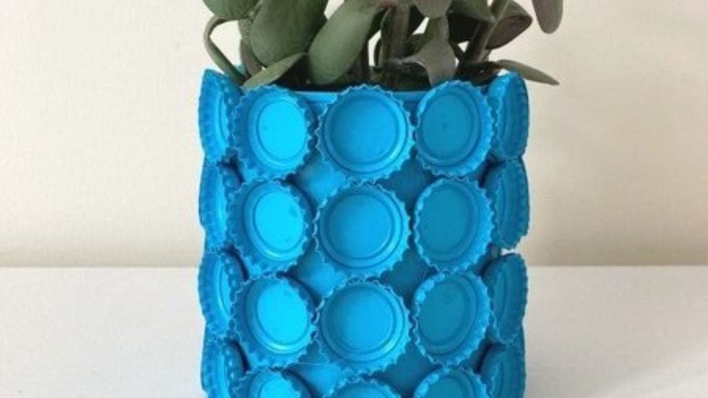 Bottle Cap Planter Upcycle