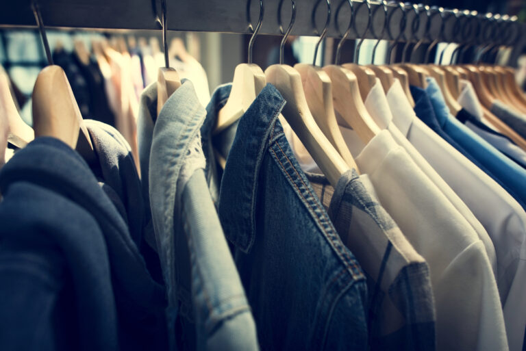 Clothes on rack