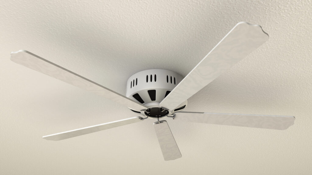 cleaning dusty ceiling fans
