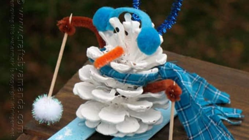 Pinecone Snowman Ornament