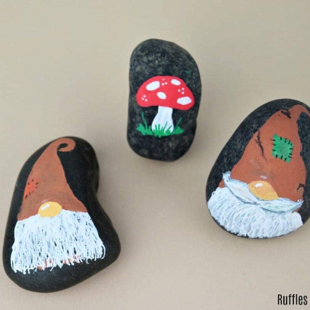 Fall Gnome Rock Painting