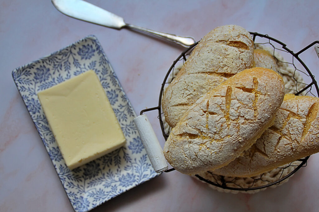 Butter and Salt Bread Before Toasting