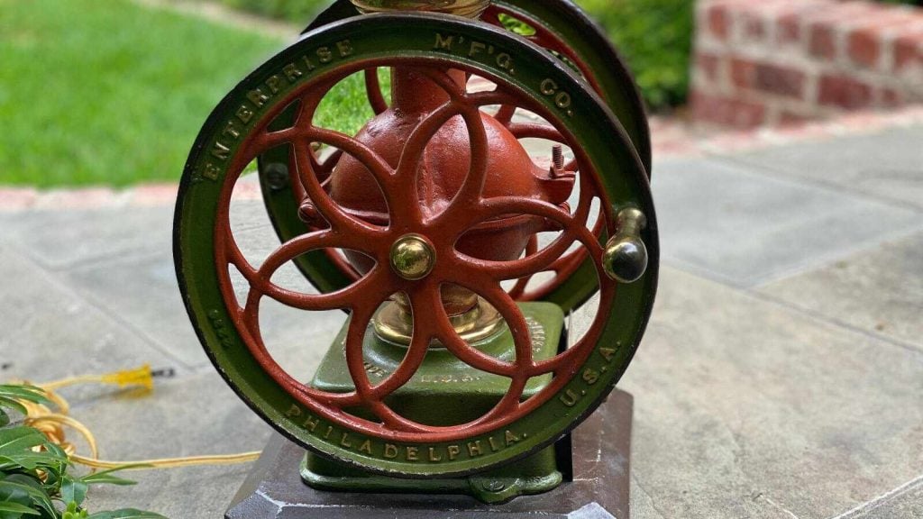 Rare Antique Enterprise No. 2 Coffee Grinder in Original Condition with Rare Paint