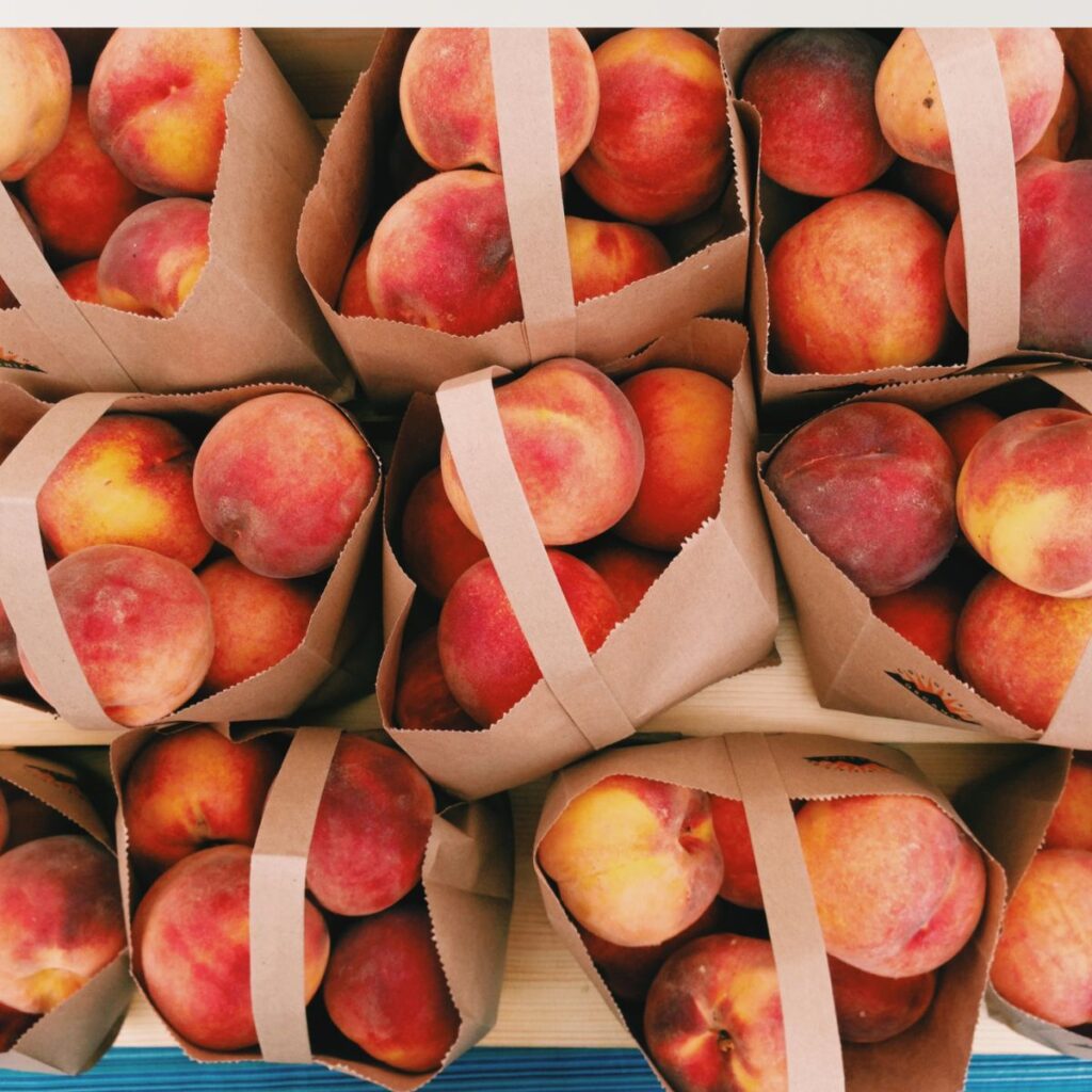bags of peaches