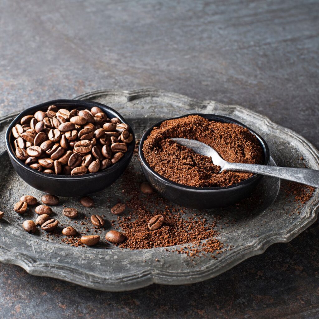 coffee beans ground
