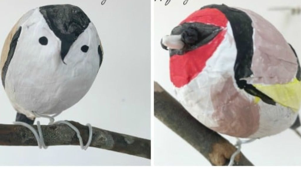 paper mache birds