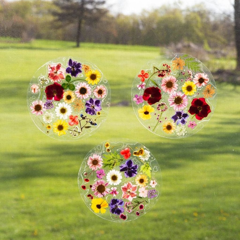 Pressed Flower Suncatcher