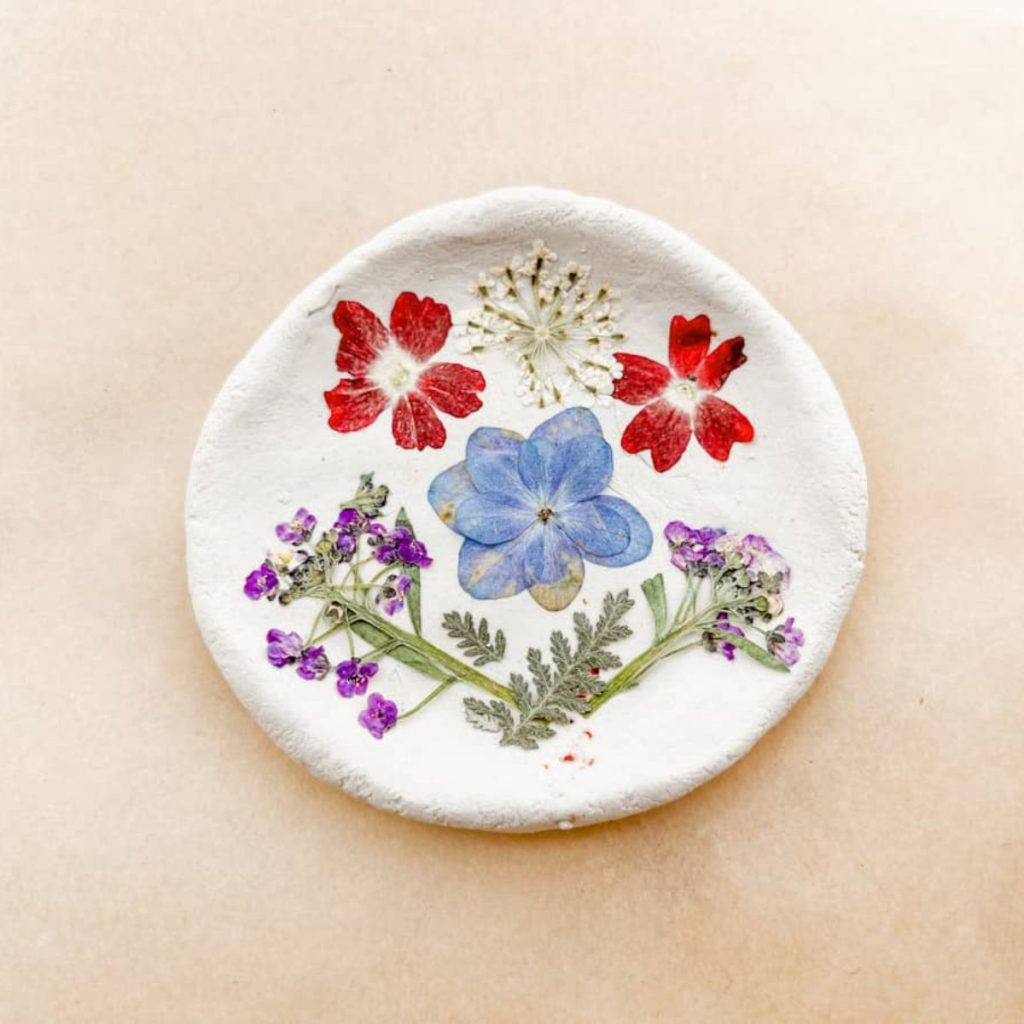 Pressed Flower Pinch Pots
