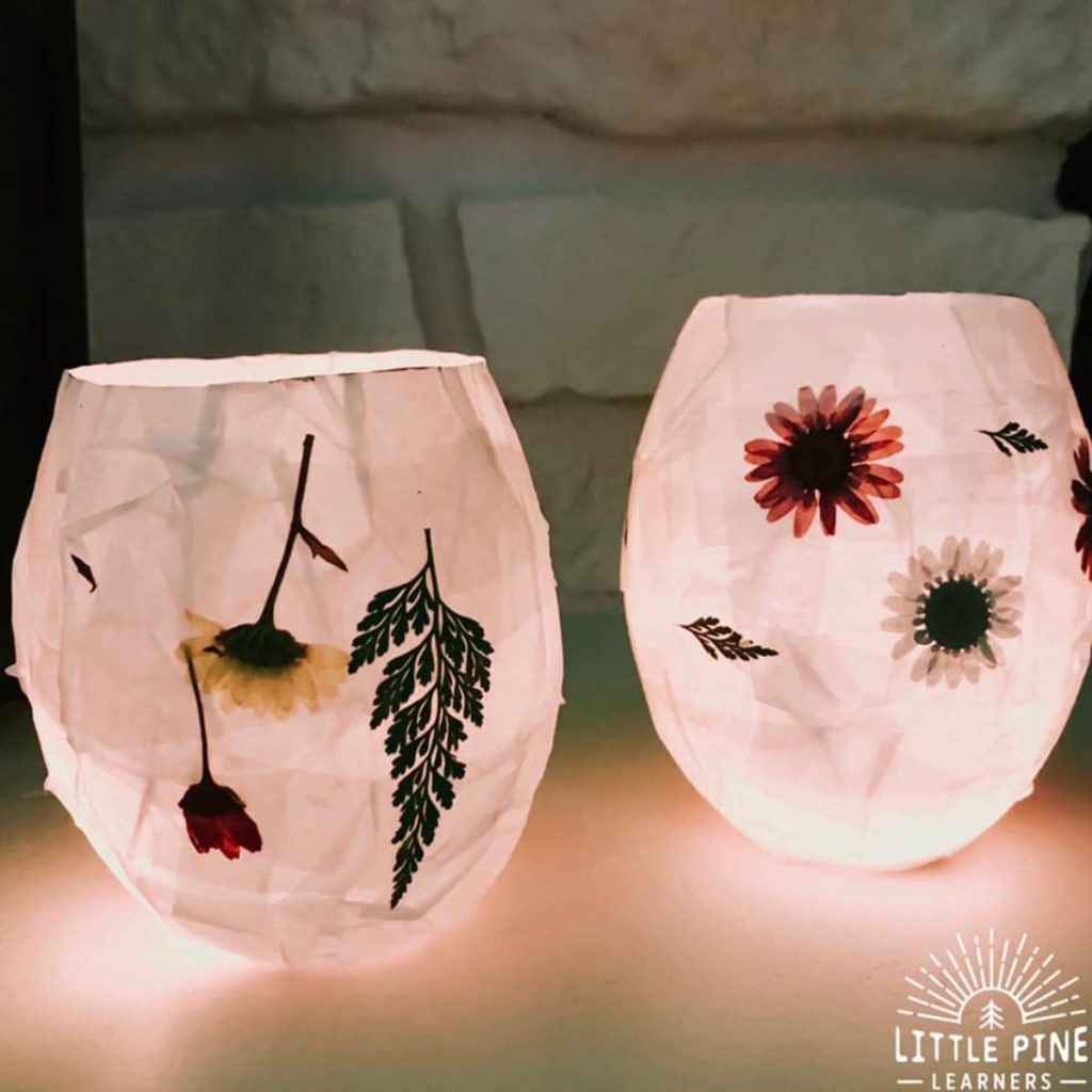 Magical Pressed Flower Lanterns