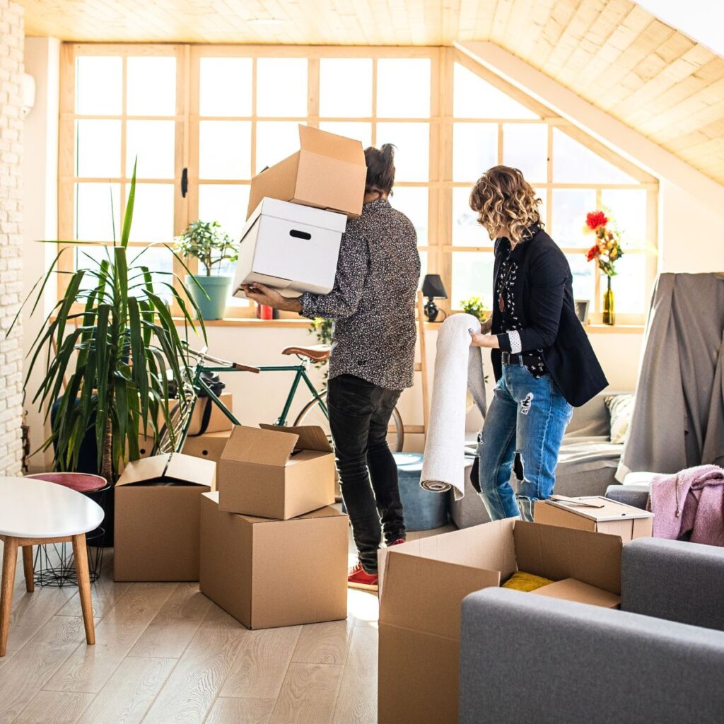 person cleaning the house
