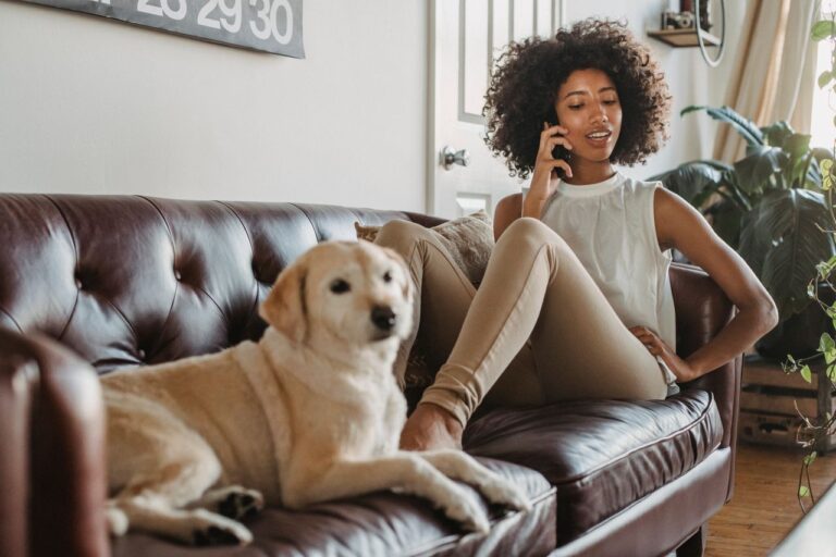 black girl on couch