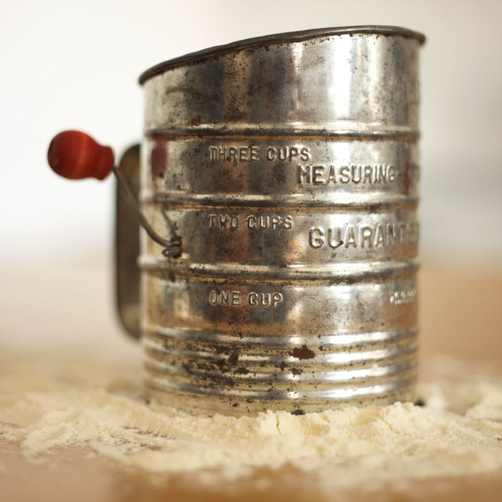 vintage flour sifter