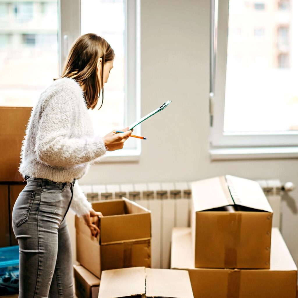 woman downsizing