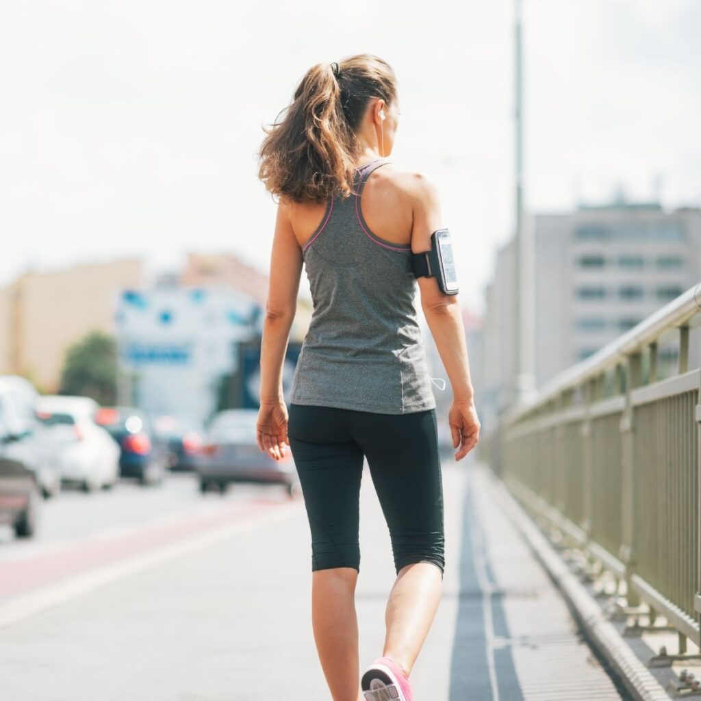 woman walking running