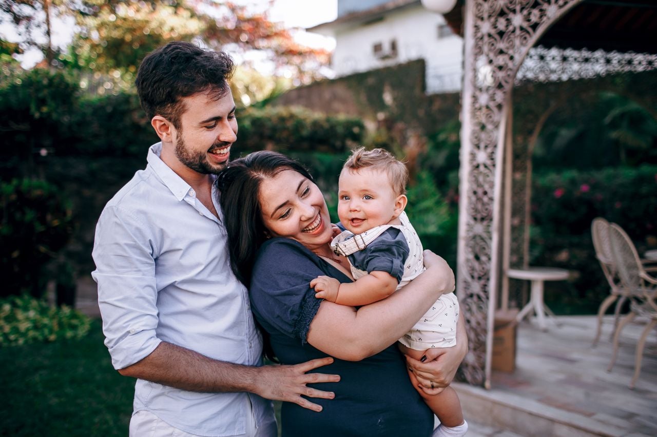 parents holding children