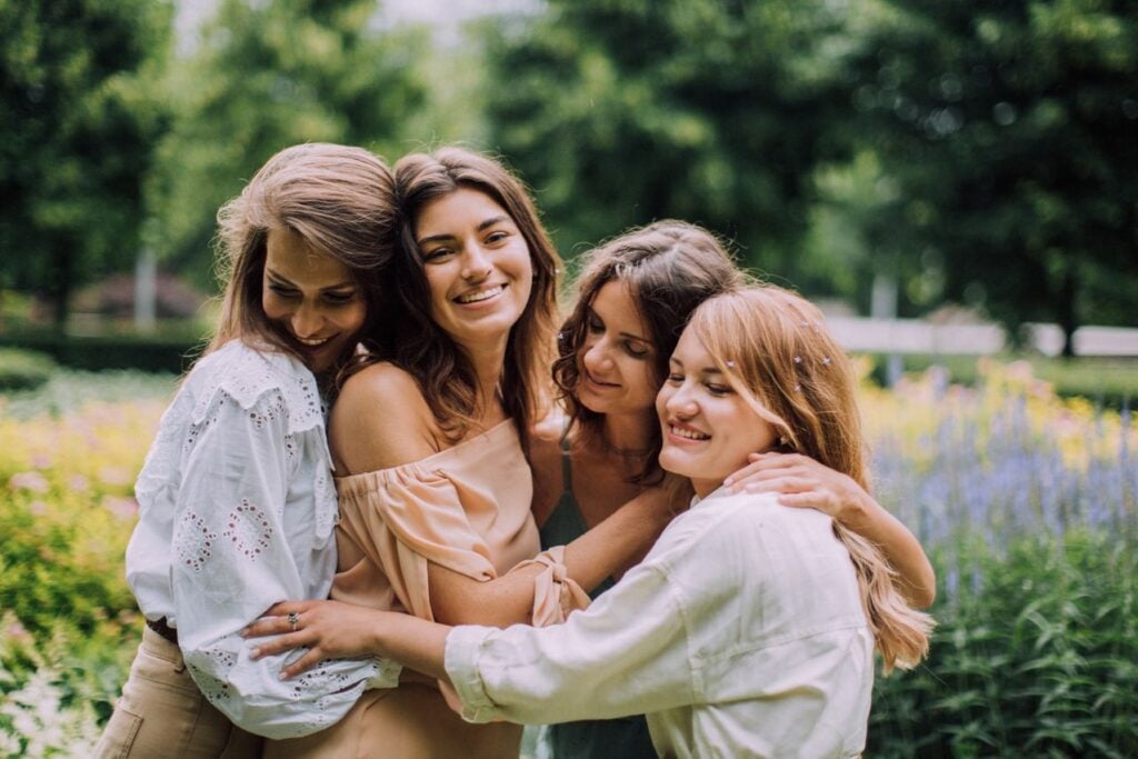 people hugging people