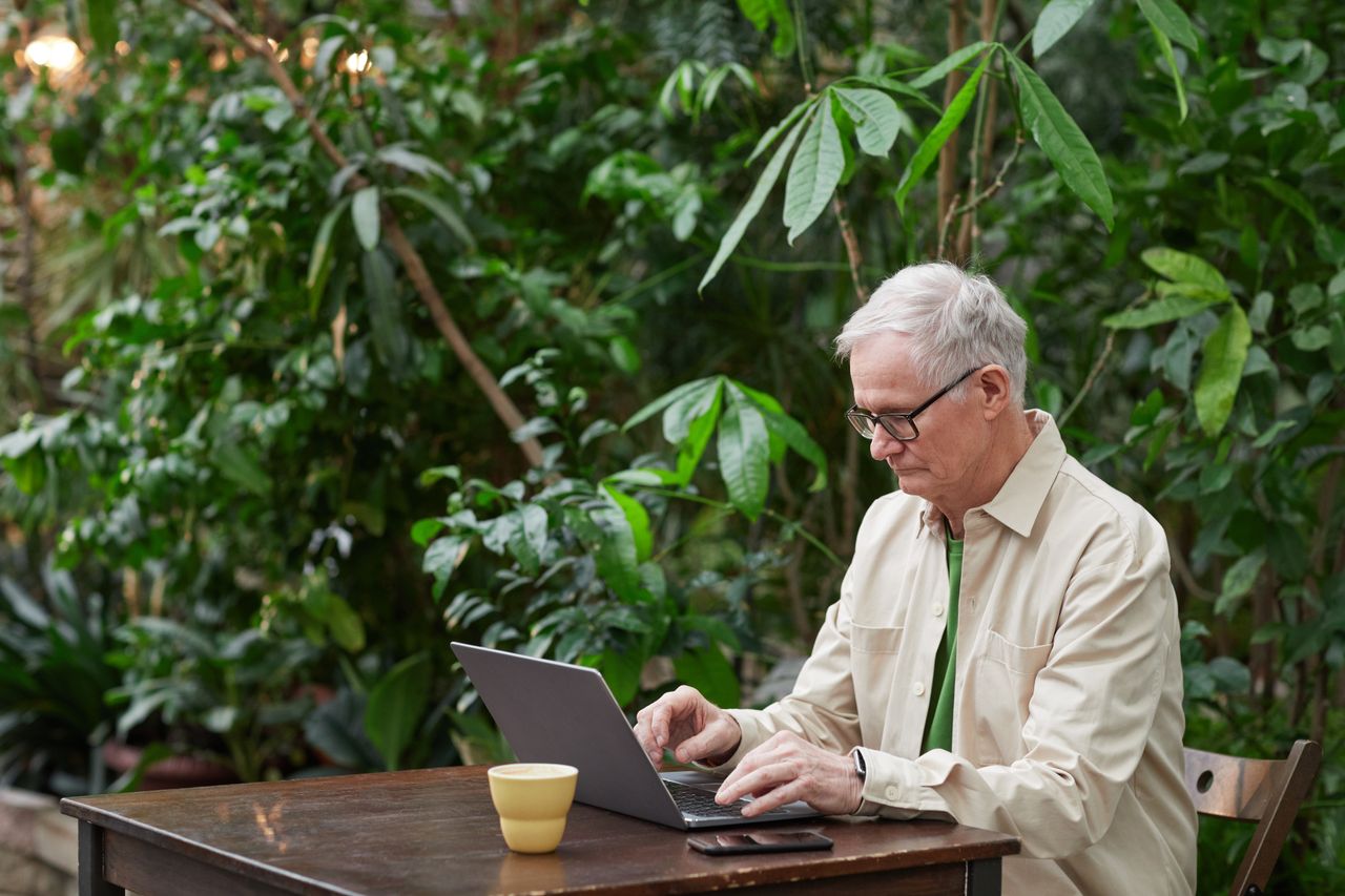 older gentleman working