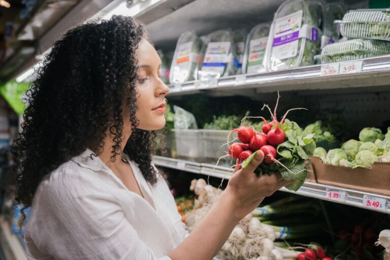 girl grocery shopping
