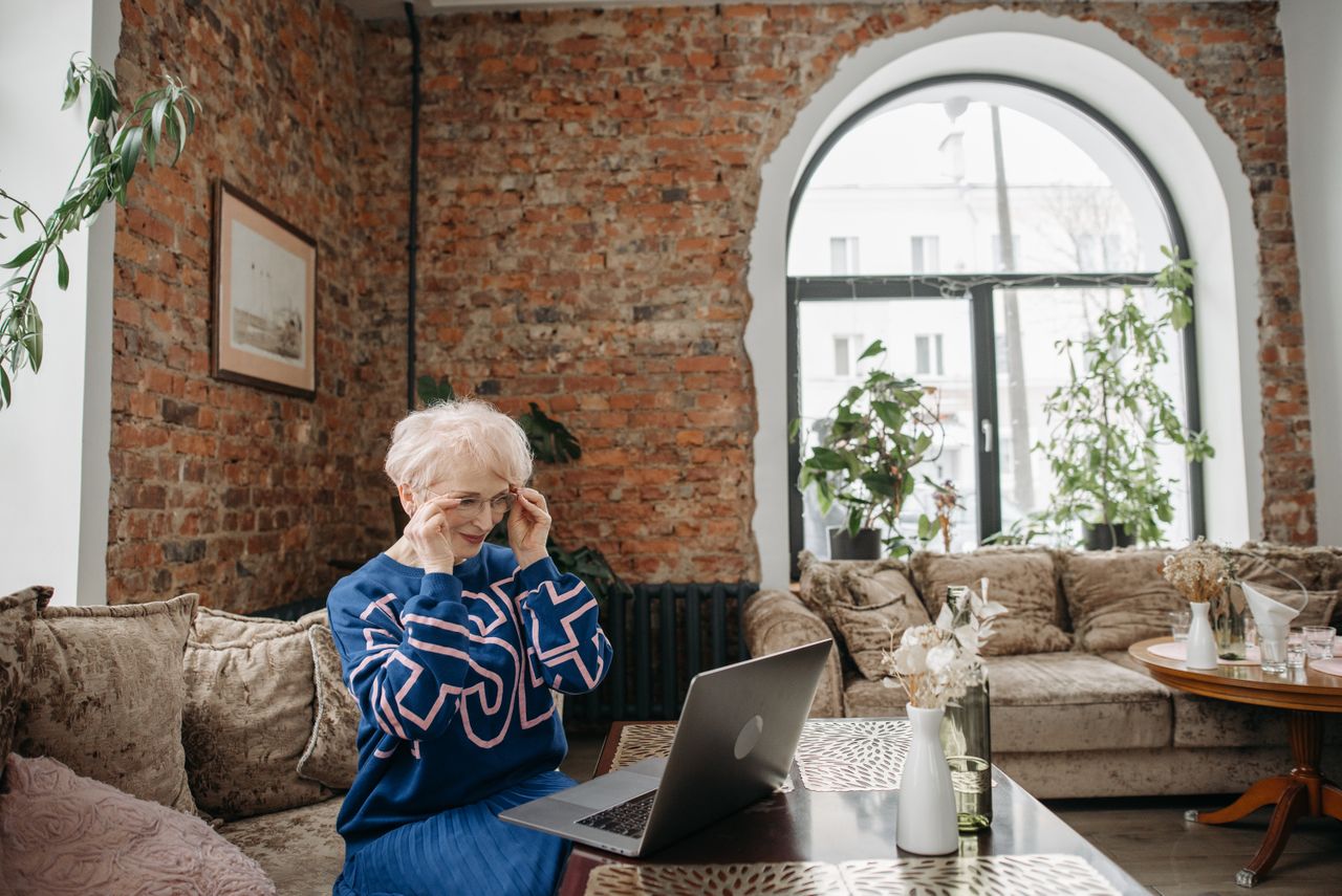 older lady working