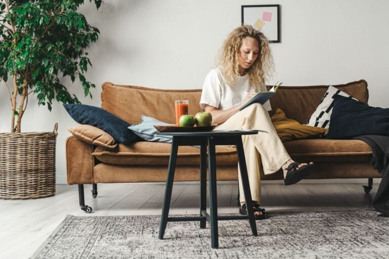 woman on couch