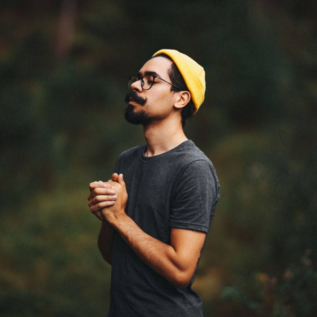 nervous man